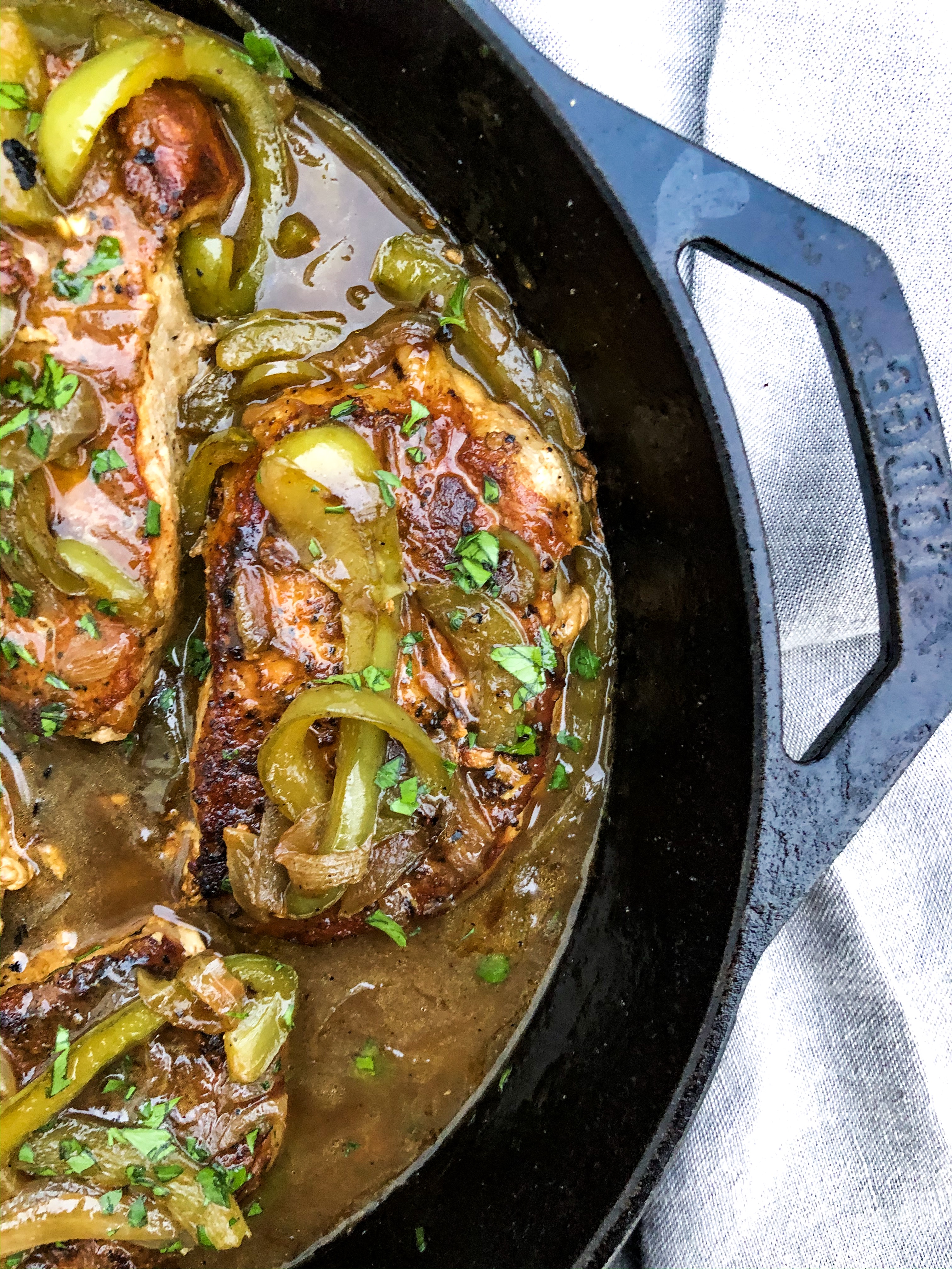 Smothered Pork Chops (Whole30/Paleo) - The Delicious Antidote