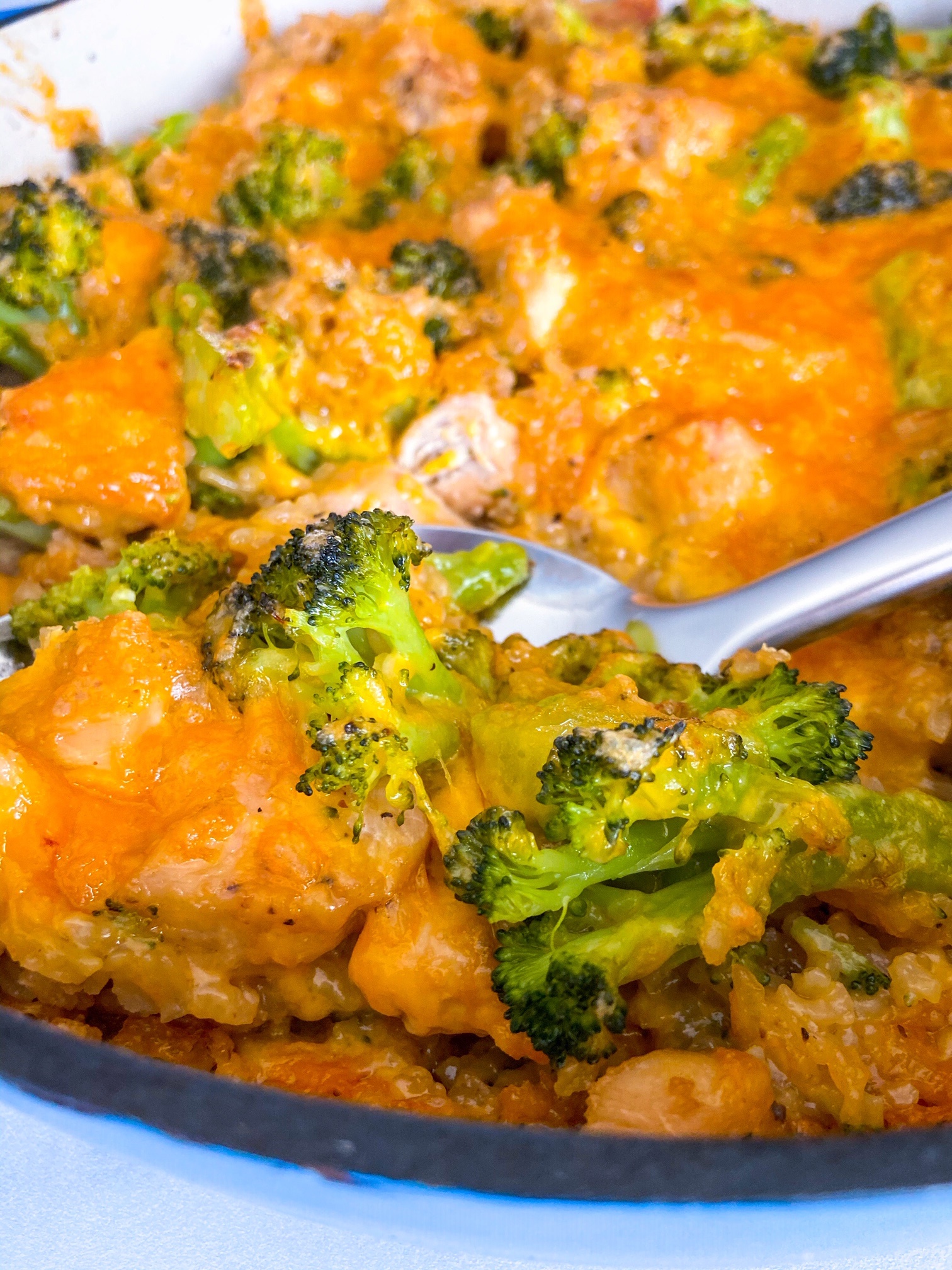 One-Pot Cheesy Chicken, Broccoli and Rice - The Delicious Antidote