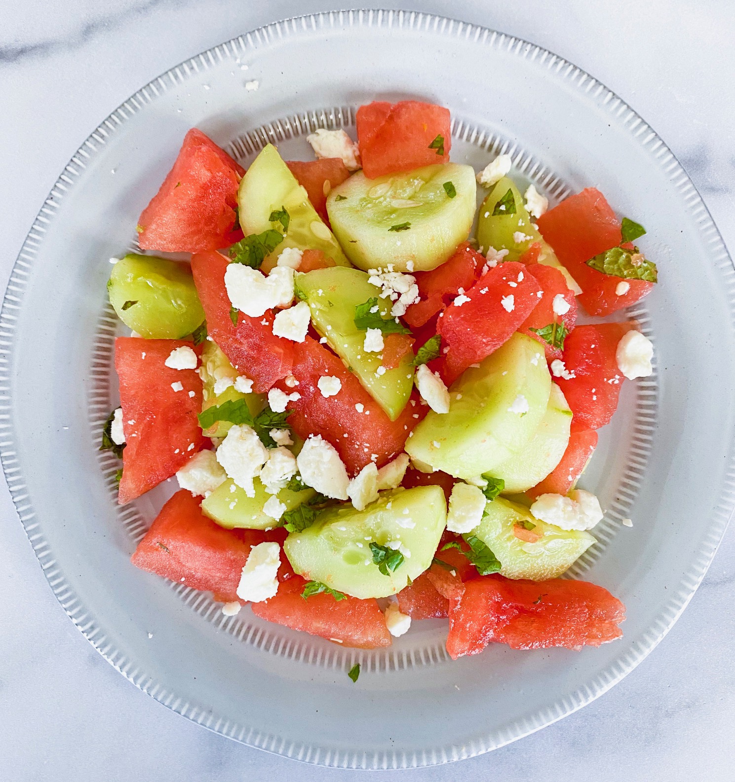 Watermelon Cucumber Salad - The Delicious Antidote